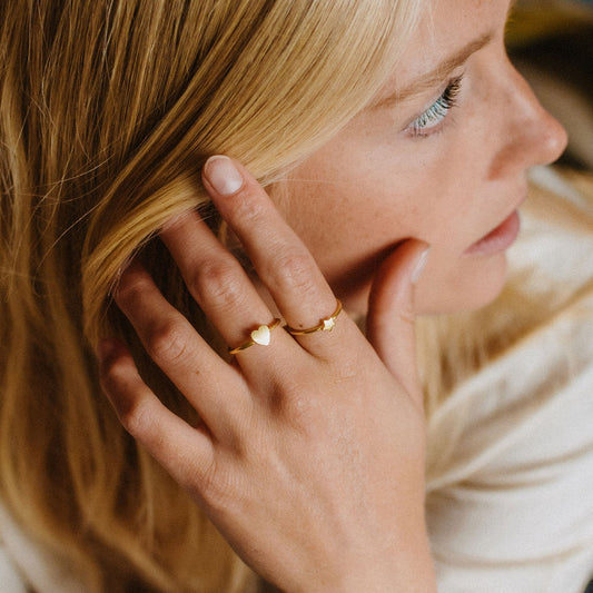 Zierlicher Herz Ring